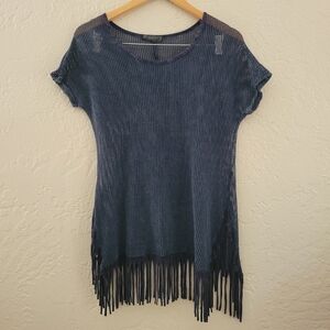 T Party Fringed Top Size Small